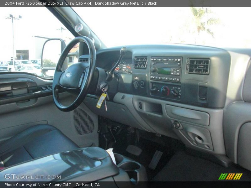 Dark Shadow Grey Metallic / Black 2004 Ford F250 Super Duty XLT Crew Cab 4x4