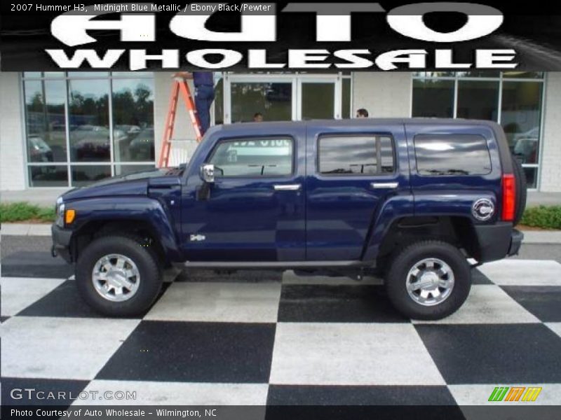 Midnight Blue Metallic / Ebony Black/Pewter 2007 Hummer H3