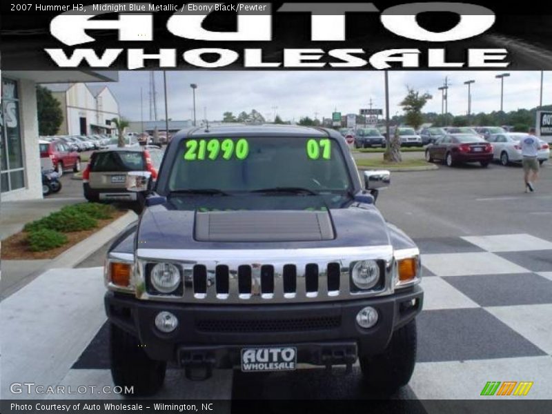 Midnight Blue Metallic / Ebony Black/Pewter 2007 Hummer H3