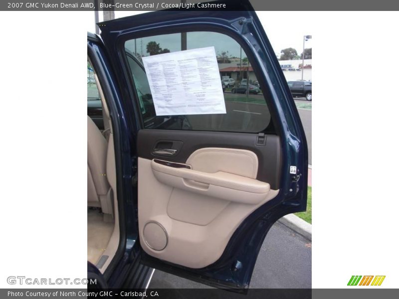 Blue-Green Crystal / Cocoa/Light Cashmere 2007 GMC Yukon Denali AWD