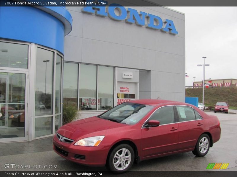 Moroccan Red Pearl / Gray 2007 Honda Accord SE Sedan