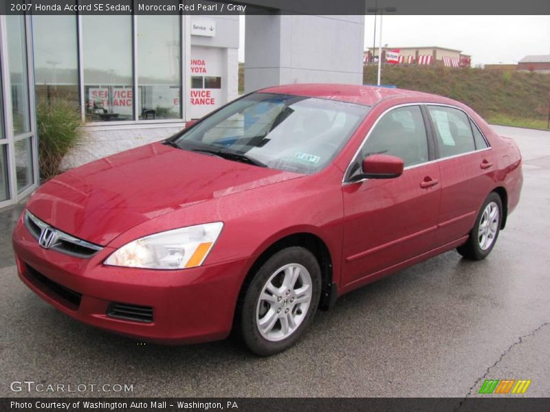 Moroccan Red Pearl / Gray 2007 Honda Accord SE Sedan
