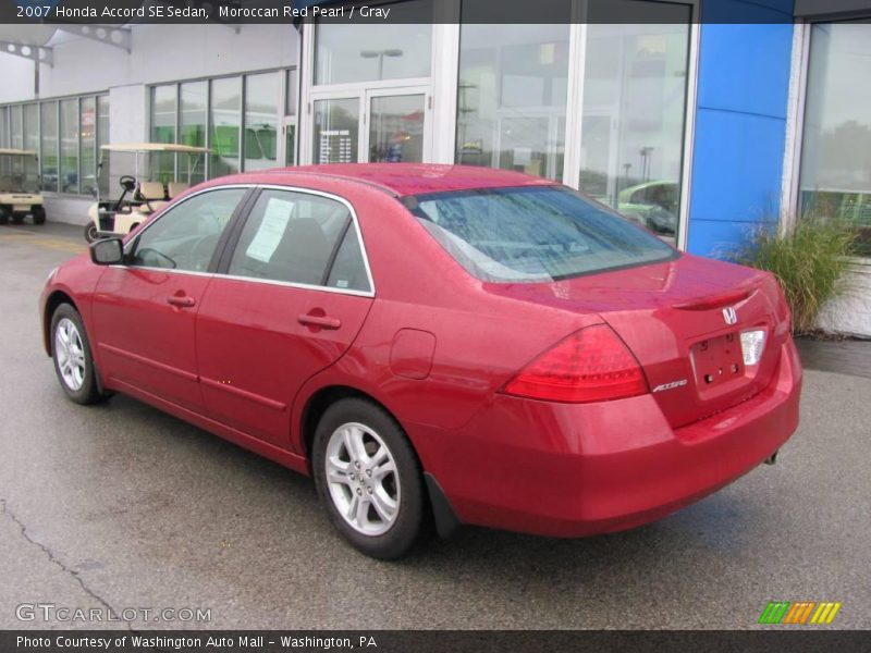 Moroccan Red Pearl / Gray 2007 Honda Accord SE Sedan