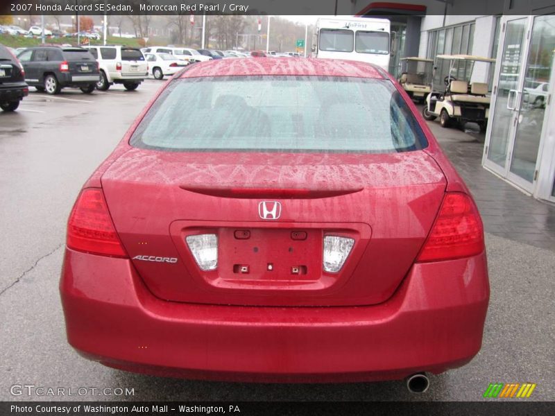 Moroccan Red Pearl / Gray 2007 Honda Accord SE Sedan