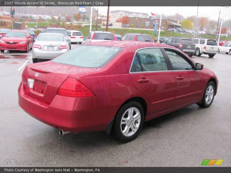 Moroccan Red Pearl / Gray 2007 Honda Accord SE Sedan