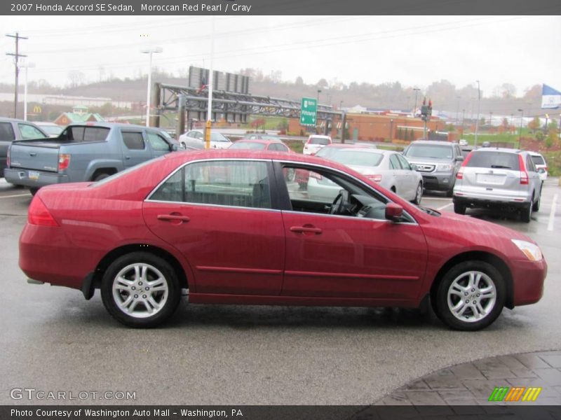 Moroccan Red Pearl / Gray 2007 Honda Accord SE Sedan