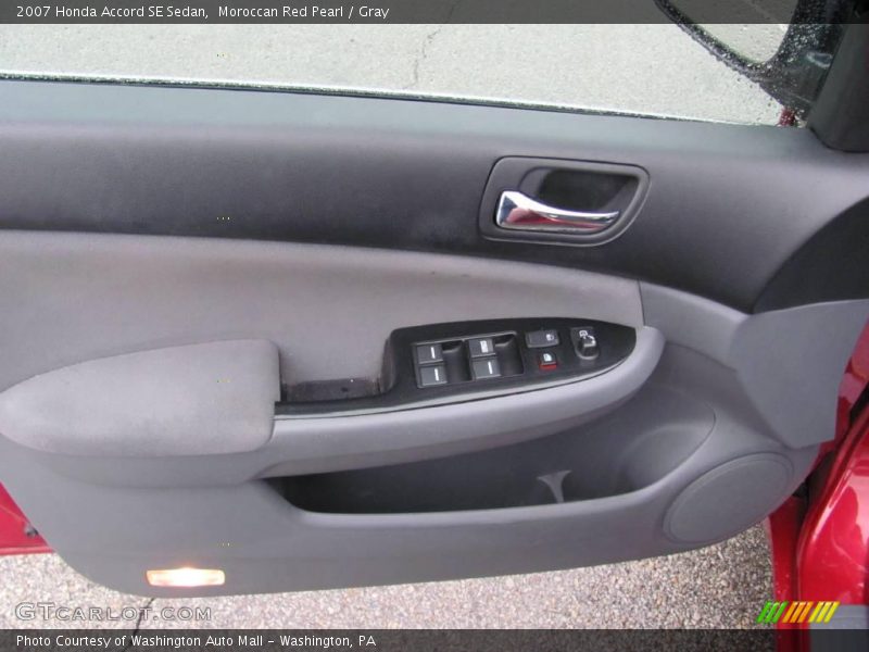 Moroccan Red Pearl / Gray 2007 Honda Accord SE Sedan