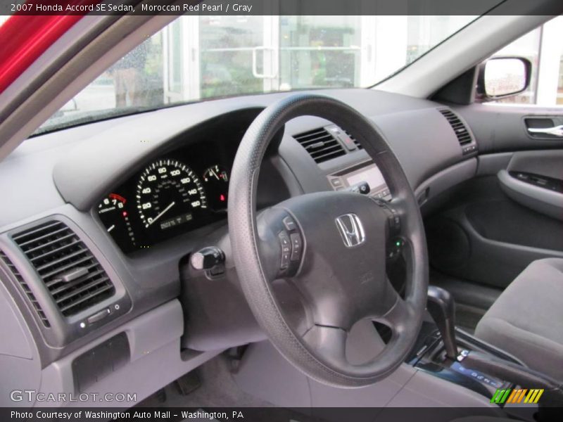 Moroccan Red Pearl / Gray 2007 Honda Accord SE Sedan