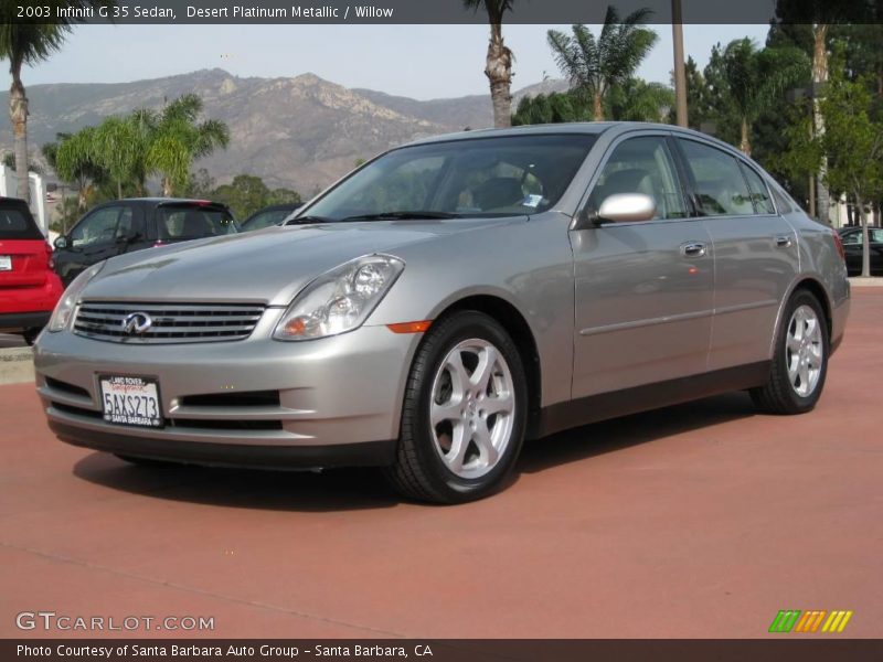 Desert Platinum Metallic / Willow 2003 Infiniti G 35 Sedan