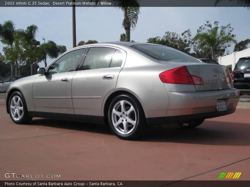 Desert Platinum Metallic / Willow 2003 Infiniti G 35 Sedan