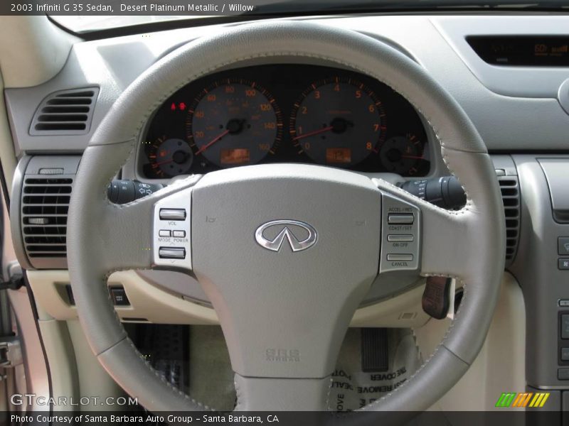 Desert Platinum Metallic / Willow 2003 Infiniti G 35 Sedan