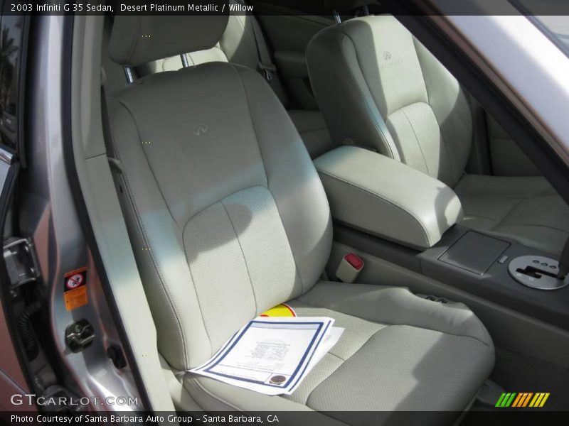 Desert Platinum Metallic / Willow 2003 Infiniti G 35 Sedan