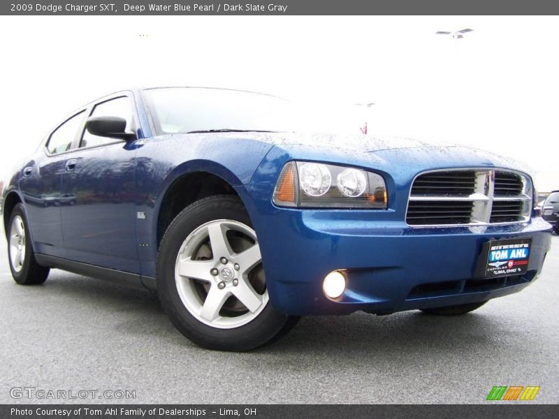 Deep Water Blue Pearl / Dark Slate Gray 2009 Dodge Charger SXT