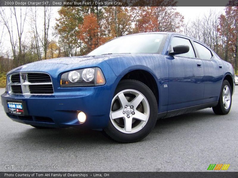 Deep Water Blue Pearl / Dark Slate Gray 2009 Dodge Charger SXT