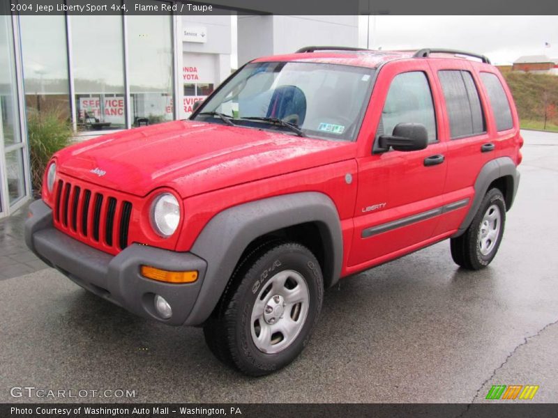 Flame Red / Taupe 2004 Jeep Liberty Sport 4x4