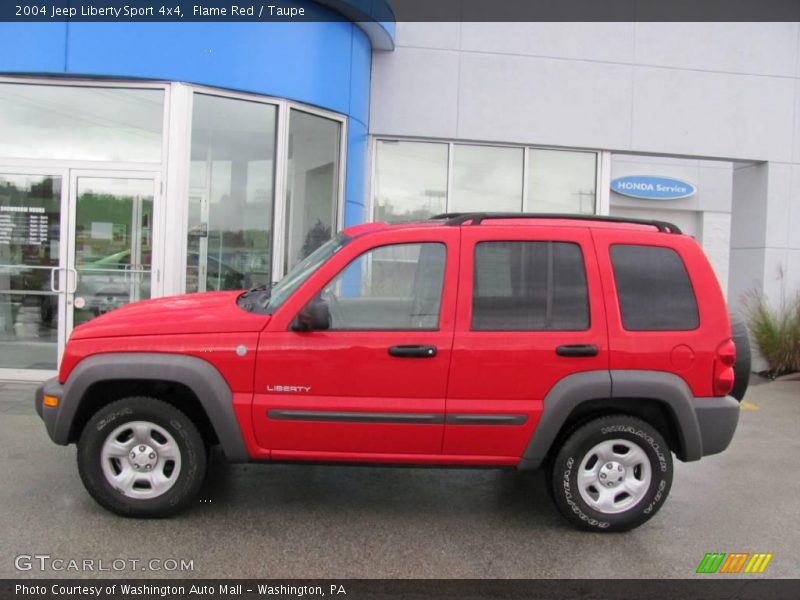 Flame Red / Taupe 2004 Jeep Liberty Sport 4x4
