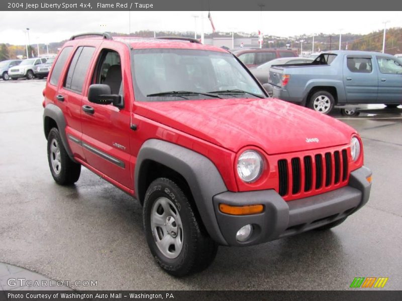 Flame Red / Taupe 2004 Jeep Liberty Sport 4x4