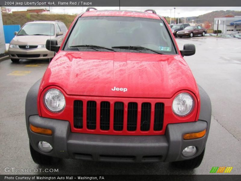 Flame Red / Taupe 2004 Jeep Liberty Sport 4x4