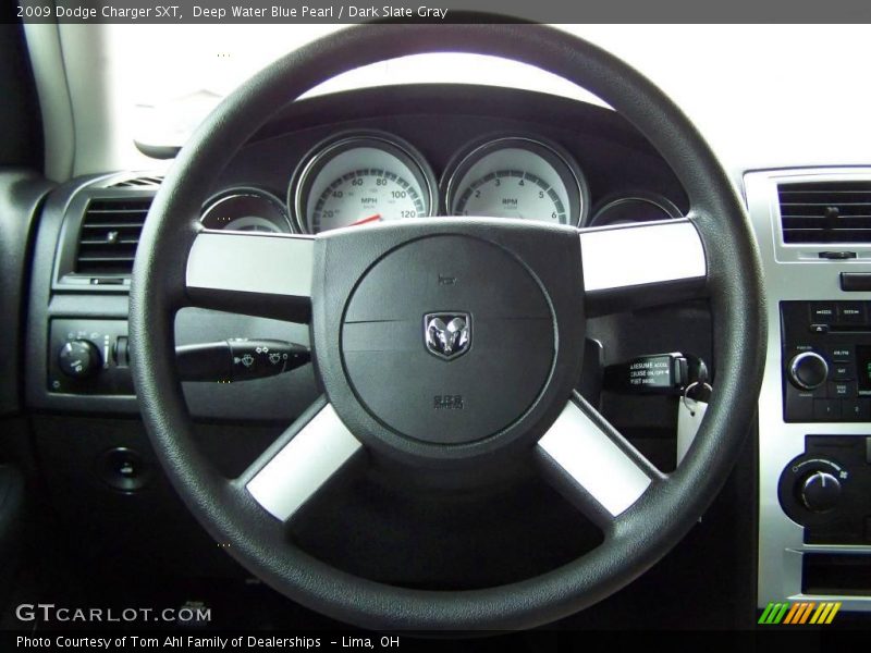 Deep Water Blue Pearl / Dark Slate Gray 2009 Dodge Charger SXT