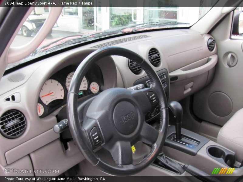 Flame Red / Taupe 2004 Jeep Liberty Sport 4x4