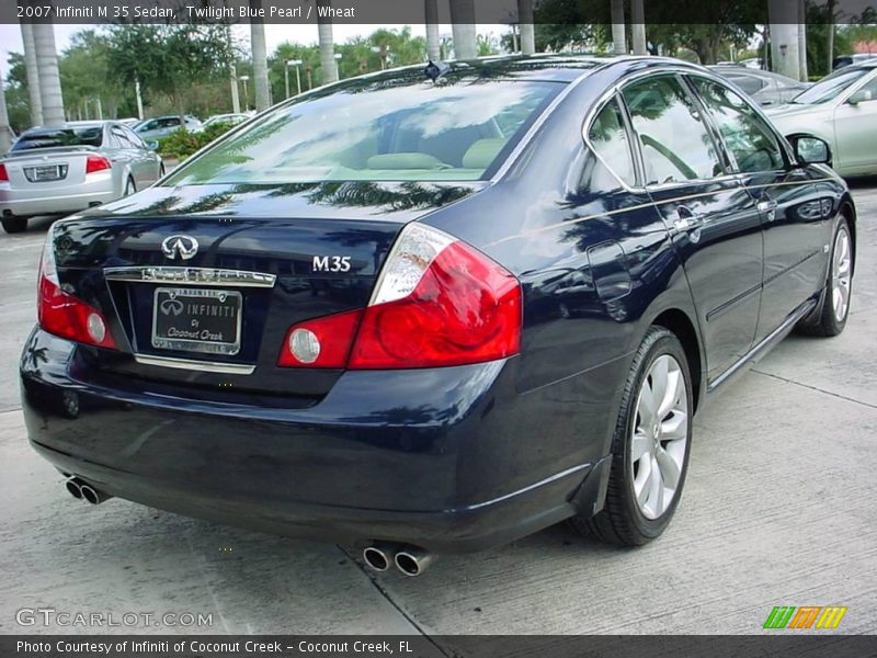 Twilight Blue Pearl / Wheat 2007 Infiniti M 35 Sedan