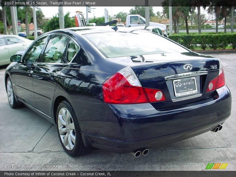 Twilight Blue Pearl / Wheat 2007 Infiniti M 35 Sedan