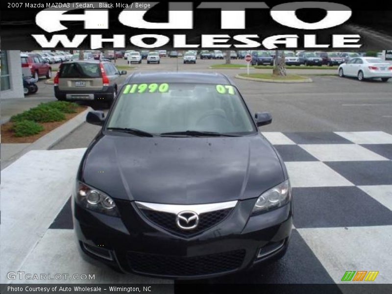 Black Mica / Beige 2007 Mazda MAZDA3 i Sedan