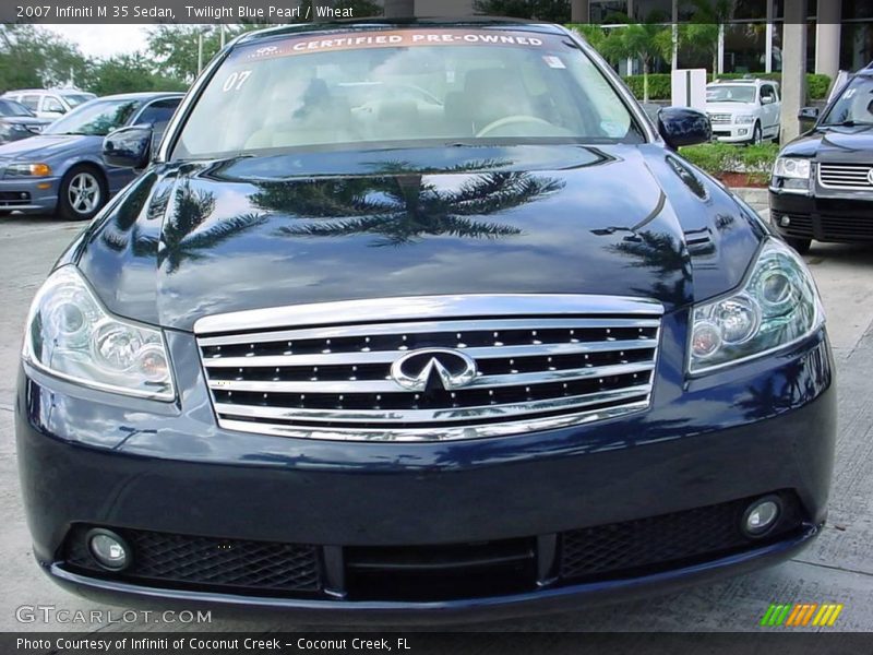 Twilight Blue Pearl / Wheat 2007 Infiniti M 35 Sedan