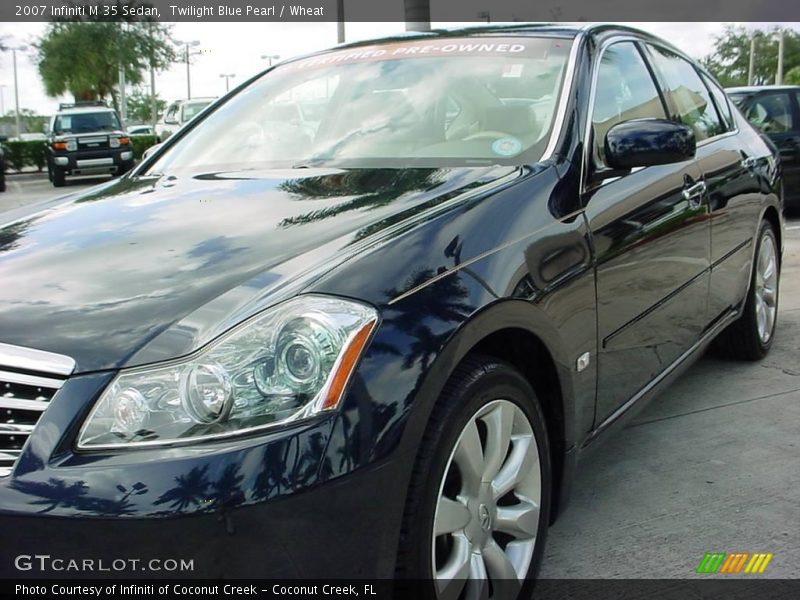 Twilight Blue Pearl / Wheat 2007 Infiniti M 35 Sedan