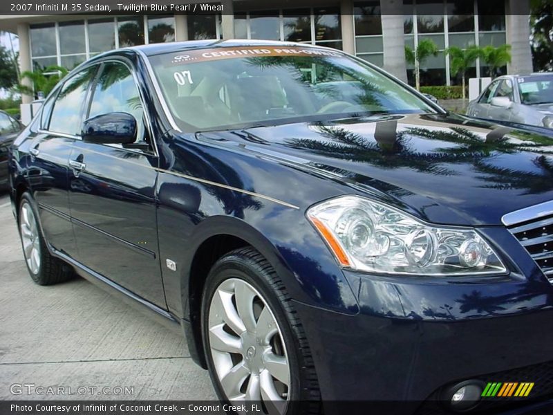 Twilight Blue Pearl / Wheat 2007 Infiniti M 35 Sedan