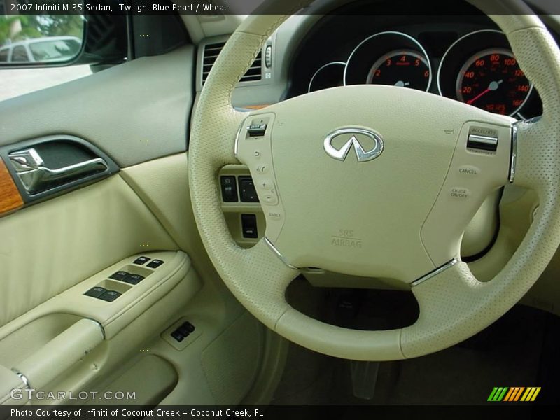 Twilight Blue Pearl / Wheat 2007 Infiniti M 35 Sedan