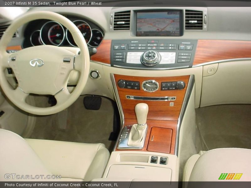 Twilight Blue Pearl / Wheat 2007 Infiniti M 35 Sedan