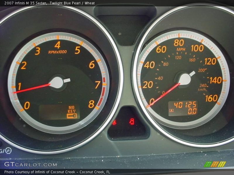 Twilight Blue Pearl / Wheat 2007 Infiniti M 35 Sedan