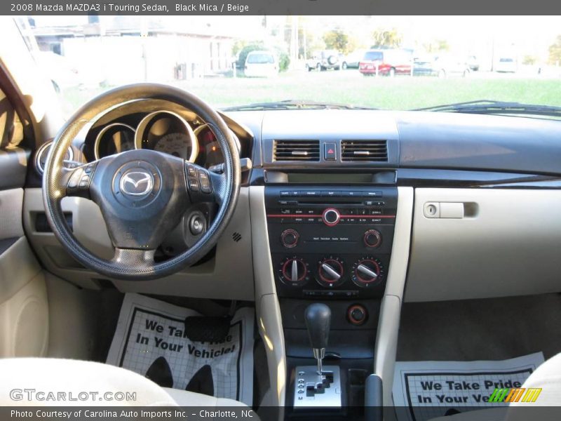 Black Mica / Beige 2008 Mazda MAZDA3 i Touring Sedan