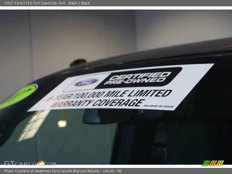 Black / Black 2007 Ford F150 FX4 SuperCab 4x4