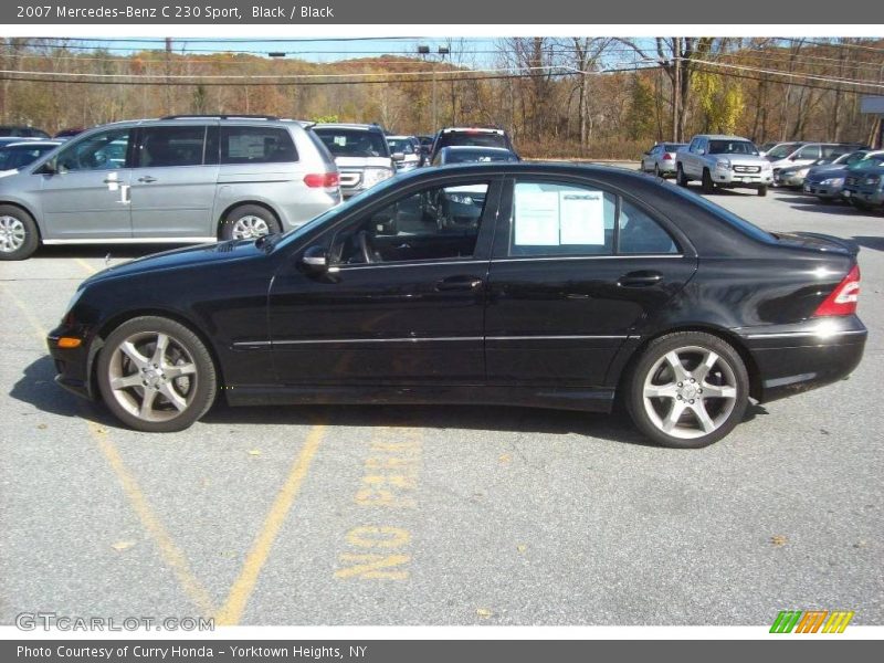 Black / Black 2007 Mercedes-Benz C 230 Sport