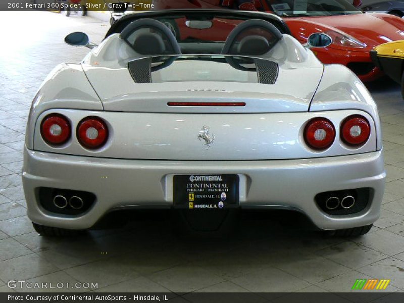 Silver / Gray Two-Tone 2001 Ferrari 360 Spider