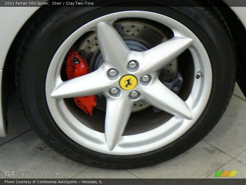 Silver / Gray Two-Tone 2001 Ferrari 360 Spider