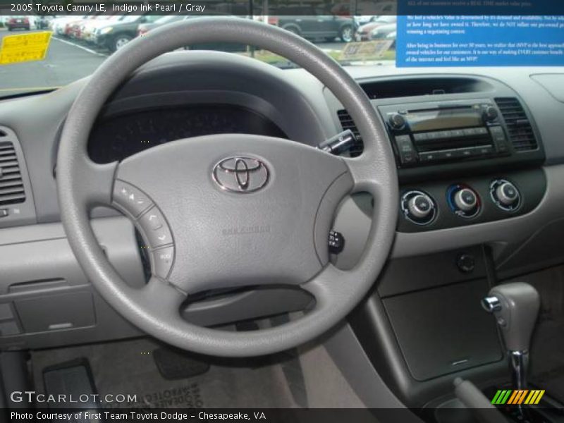 Indigo Ink Pearl / Gray 2005 Toyota Camry LE