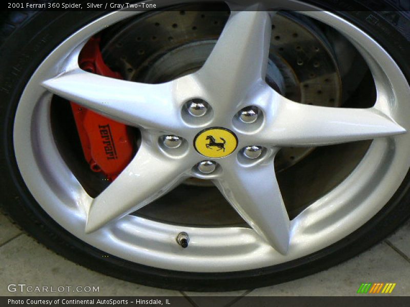 Silver / Gray Two-Tone 2001 Ferrari 360 Spider