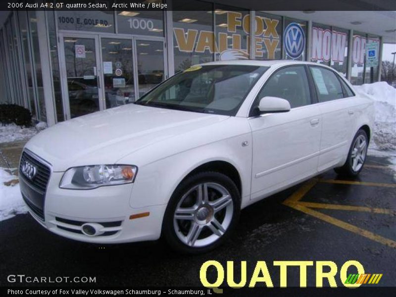 Arctic White / Beige 2006 Audi A4 2.0T quattro Sedan