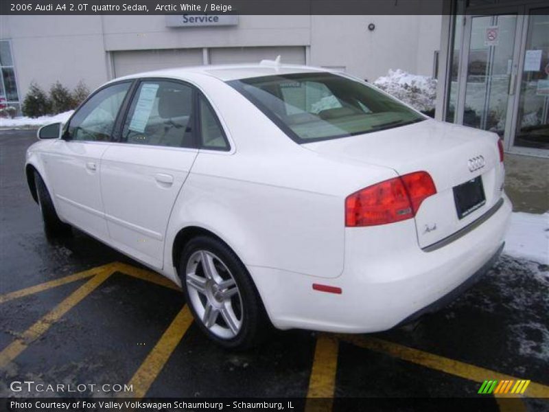 Arctic White / Beige 2006 Audi A4 2.0T quattro Sedan