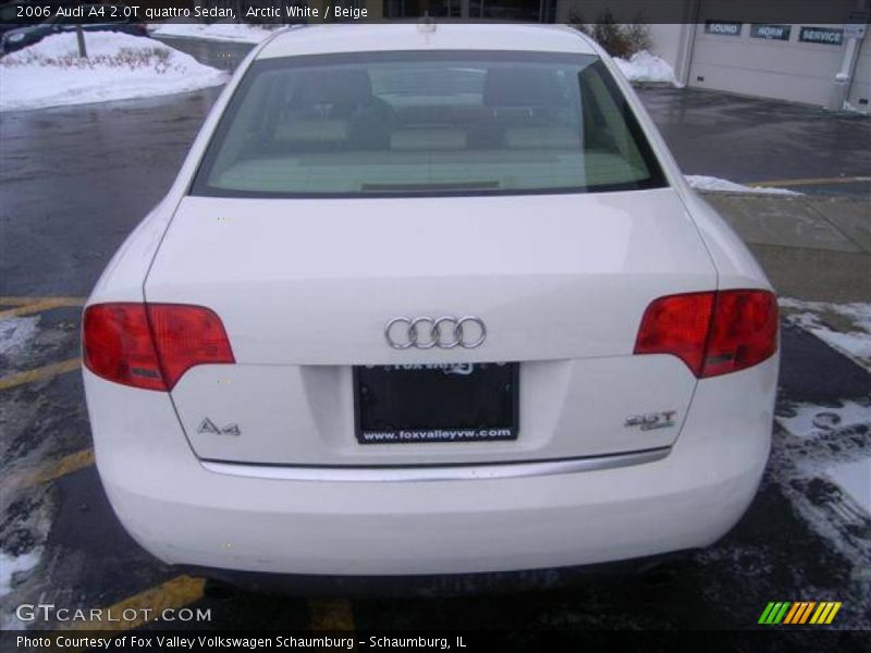 Arctic White / Beige 2006 Audi A4 2.0T quattro Sedan