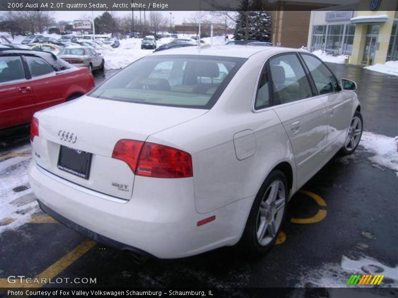 Arctic White / Beige 2006 Audi A4 2.0T quattro Sedan