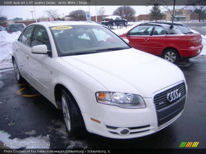 Arctic White / Beige 2006 Audi A4 2.0T quattro Sedan