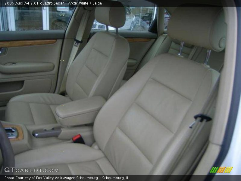 Arctic White / Beige 2006 Audi A4 2.0T quattro Sedan