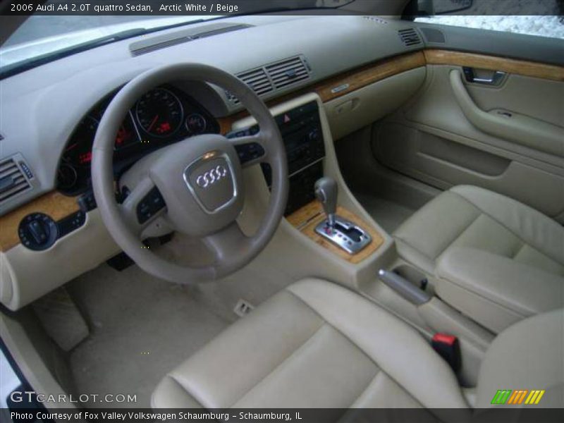 Arctic White / Beige 2006 Audi A4 2.0T quattro Sedan