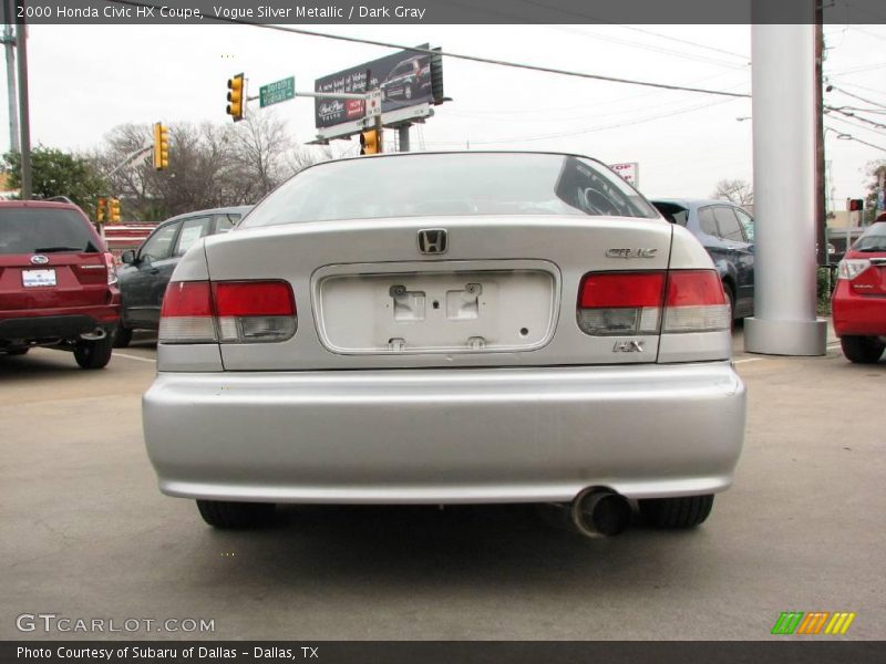 Vogue Silver Metallic / Dark Gray 2000 Honda Civic HX Coupe