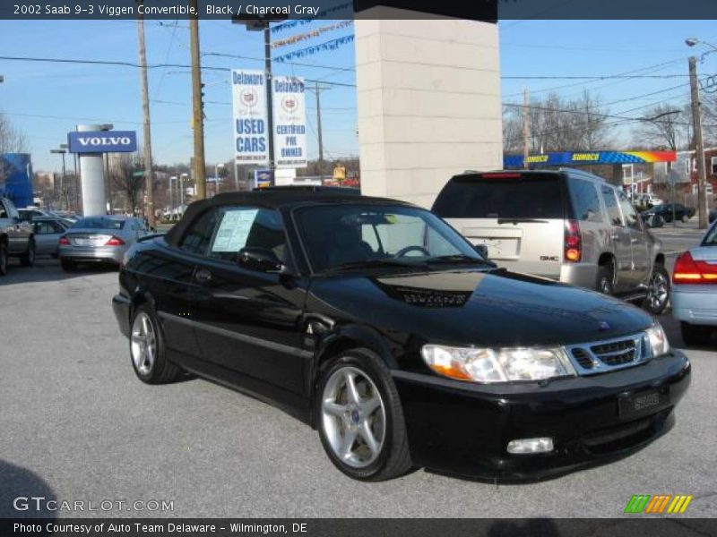 Black / Charcoal Gray 2002 Saab 9-3 Viggen Convertible