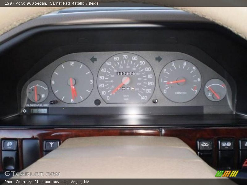 Garnet Red Metallic / Beige 1997 Volvo 960 Sedan